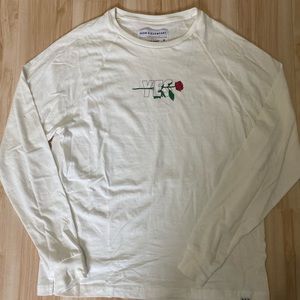 Seek discomfort white long sleeve t